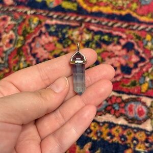Fluorite pointed Crystal Pendant